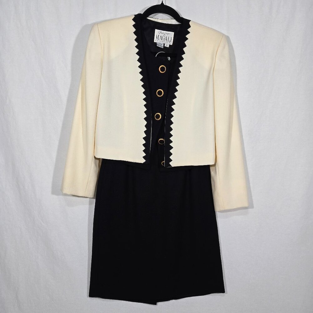 VINTAGE Gazzelle Ciampi/MAGALI COLLECTION Set Suit JACKET/VEST/SKIRT WomenSize 4